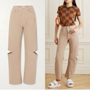 STILL HERE Cowgirl Original Denim Barrel Rodeo Jeans in Bone Size 31 NWT